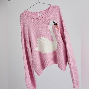 Pink Swan Sweater